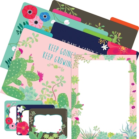 Barker Creek Prickles Get Organized Office Kit, Multi-Design Set, 107/Set 120